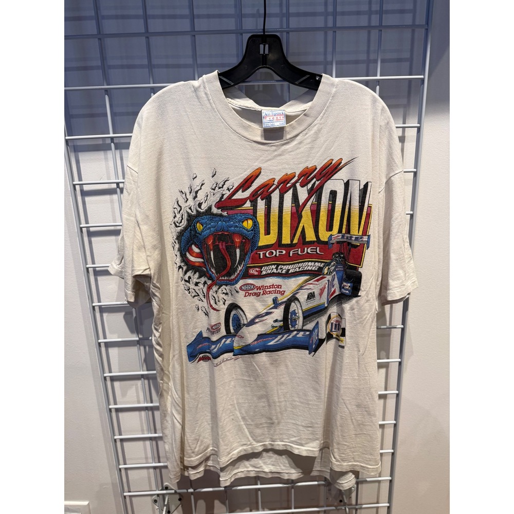 Vintage 1999 Larry Dixon NHRA Top Fuel Racing T-Shirt Miller Lite‎ XL All Sport
